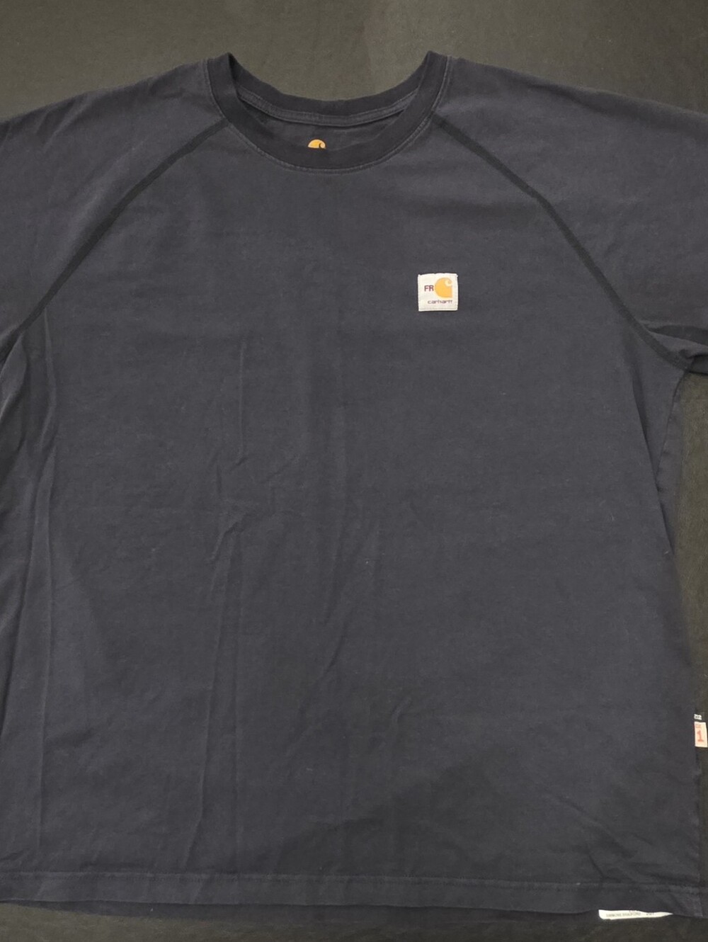 Carhartt Men's Navy Workwear Crewneck Shirt Flame Resistant Large